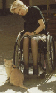 Photo of Susanne Berg and her cat.