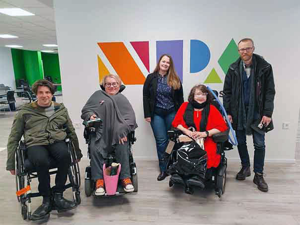 Initiator: Vibeke Marøy Melstrøm in Uloba has invited other Nordic independent living organisations to co-found the new competence centre on personal assistance. From left to right: Jonas Franksson and Jessica Smaaland from STIL, Erna Eiríksdóttir from NPA, and Laila Bakke and Egil G. Skogseth from Uloba